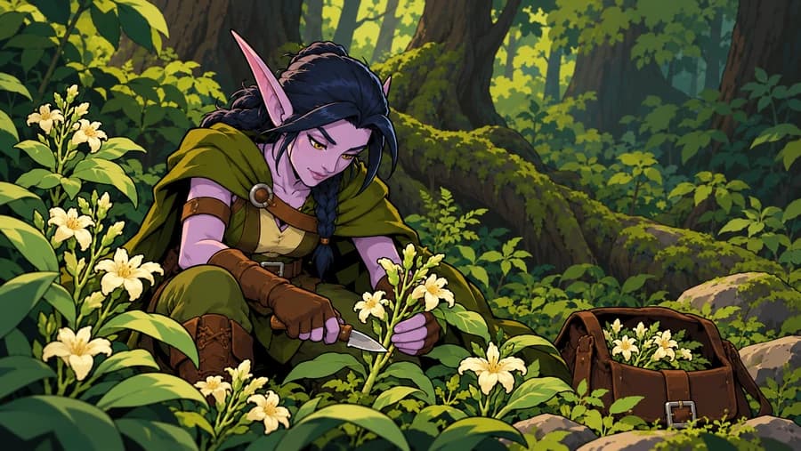 Herbalism guide illustration